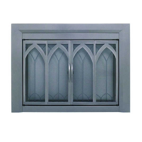 Fireplace Glass Doors Collin Medium Gunmetal CI-3501GM - main